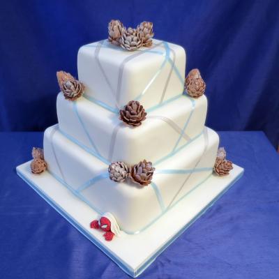 Pine Cone Wedding Cake