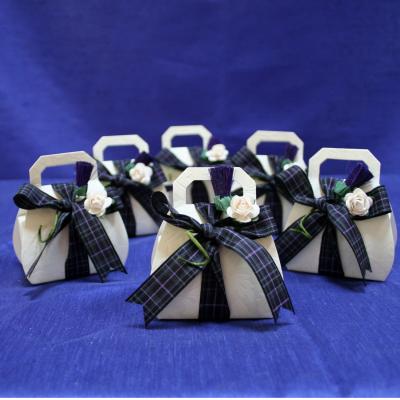 Platinum Pride Thistle and Rose Favour Handbags