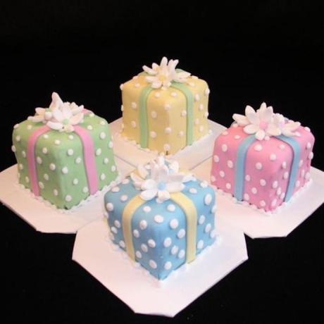 Iced mini Wedding Cakes