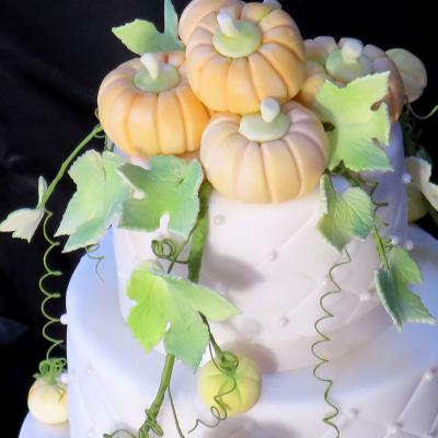 Vine Leaves and Golden Pumpkins.