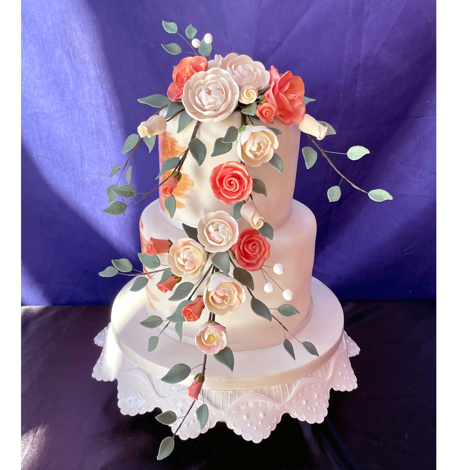 Rose Gold Wedding Cake