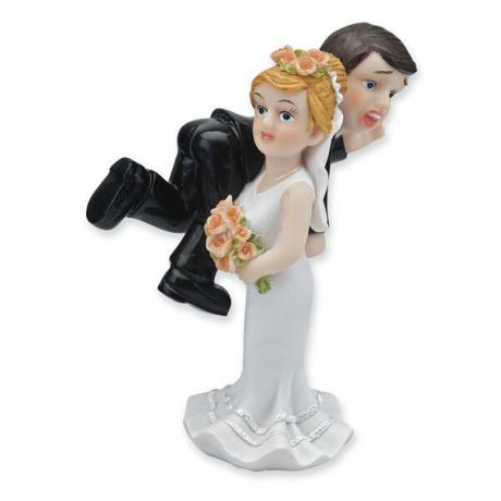 Bride Carrying Groom Cake Topper