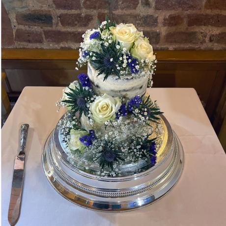 Semi Naked Gretna Wedding Cake