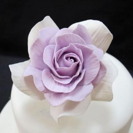 Handcrafted Lilac Heart Sugar Rose