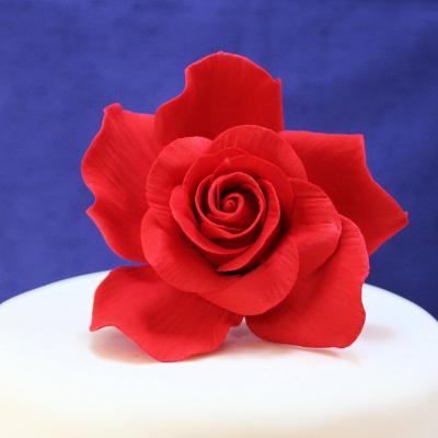 Giant Red Sugar Rose Cake Decorations