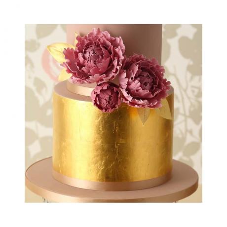 Edible Gold Leaf Wedding Cake