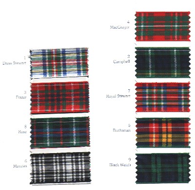 Selection of Tartan Ribbons
