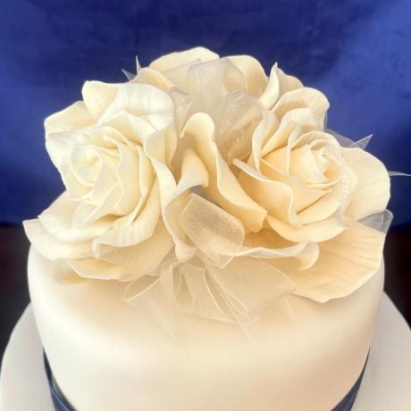 Handmade Sugar Rose Wedding Cake Topper
