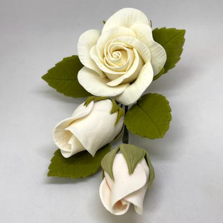 Bridal Ivory Sugar Rose Spray