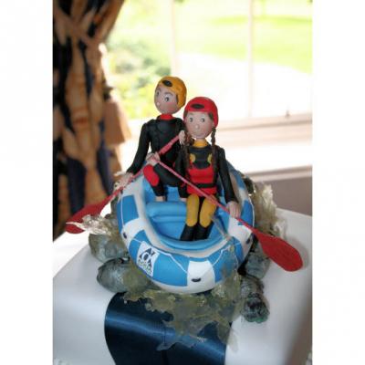 White Water Rafting Cake Topper